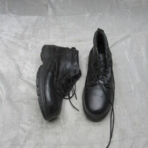 Thorogood Chukka Boots Mens 10.5W Black Leather Soft Streets Slip Resistant USA